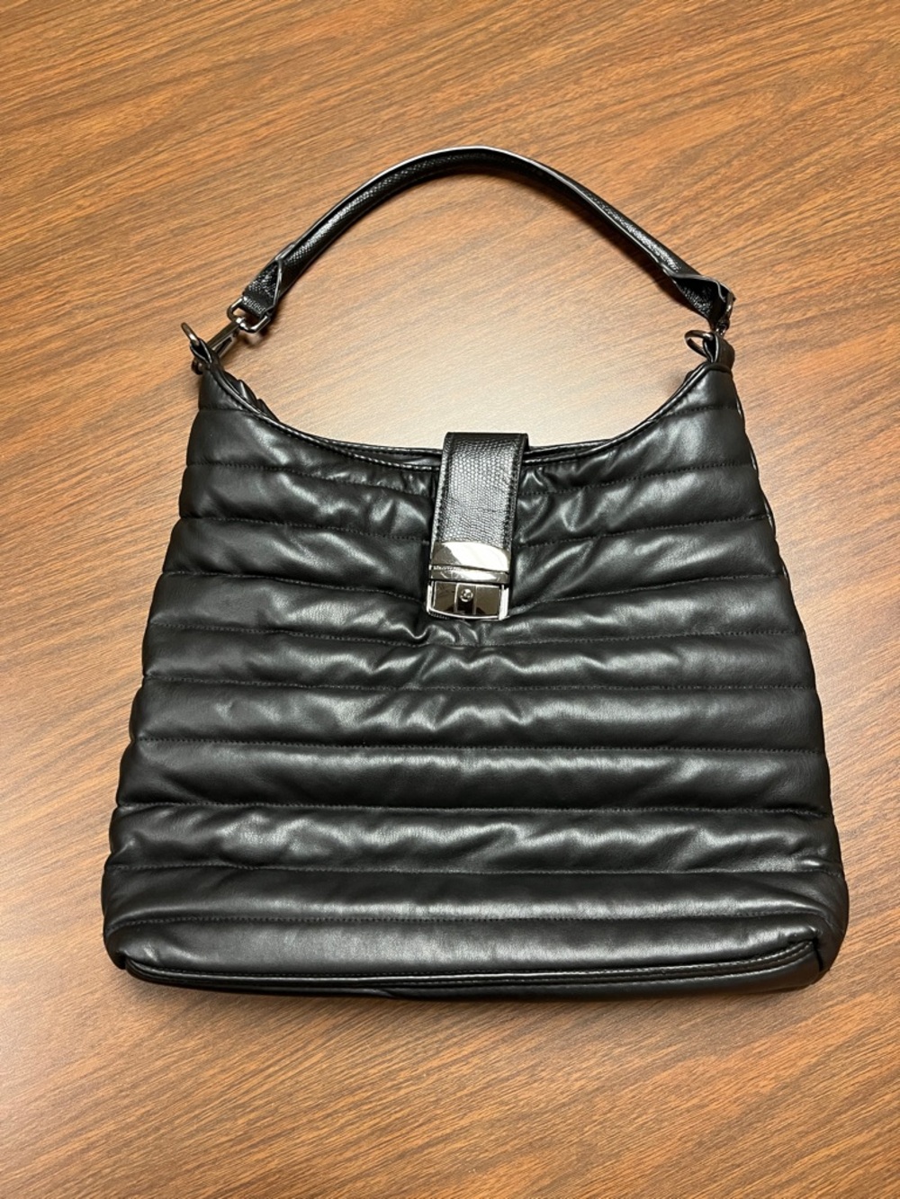 Think Royln Faux Leather Black Hobo